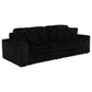 Jacana Corduroy Upholstered Dual Power Chaise Sofa Black