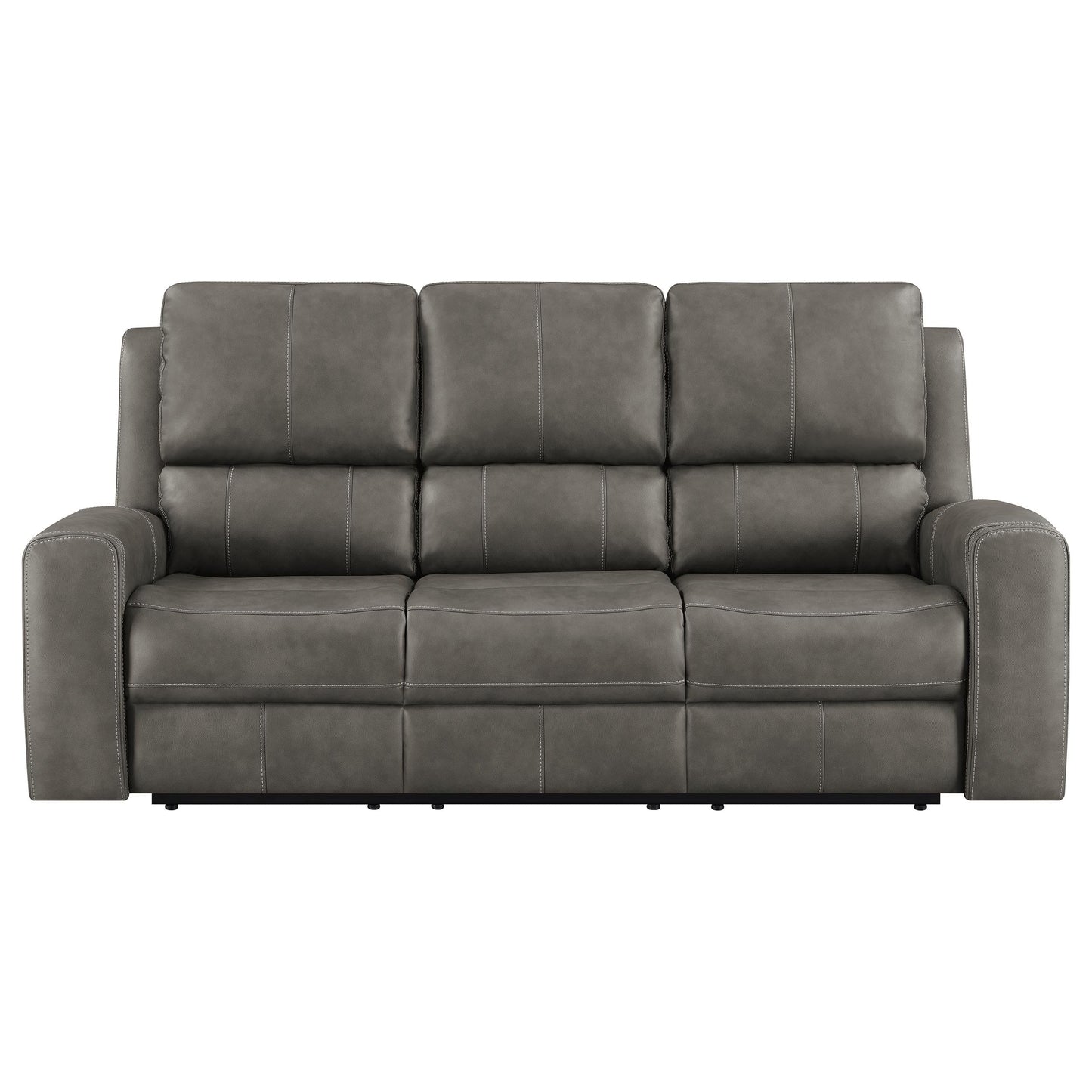 Brickston Triple Power Reclining Sofa Charcoal