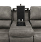 Brickston Triple Power Reclining Sofa Charcoal