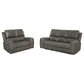 Brickston 2-piece Triple Power Reclining Sofa Set Charcoal