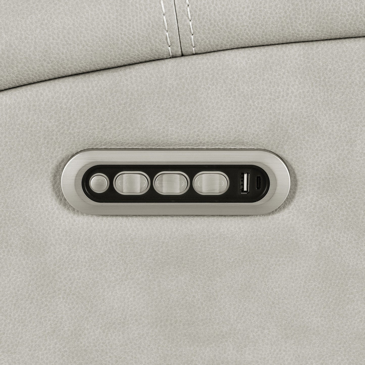 Brickston Triple Power Reclining Sofa Grey