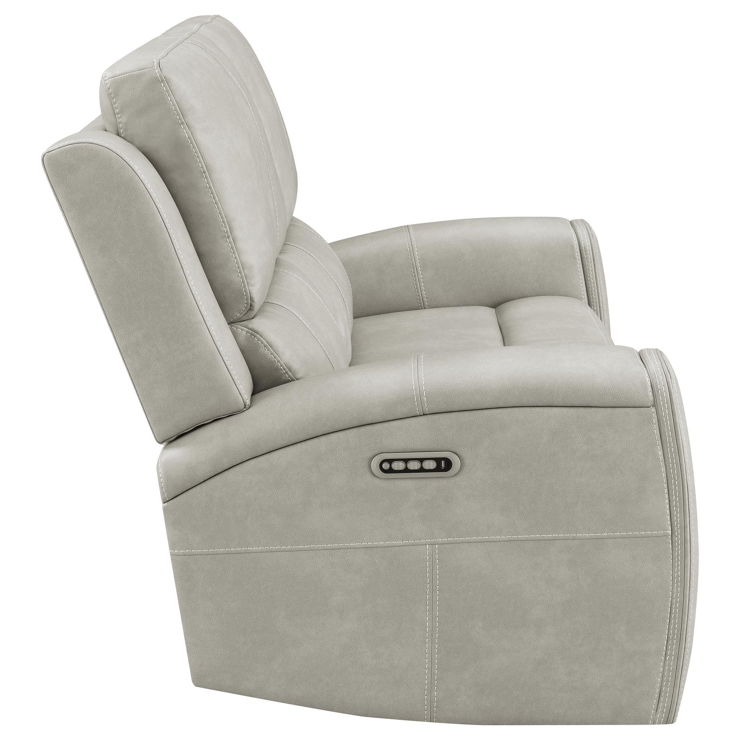 Brickston Triple Power Reclining Loveseat Grey