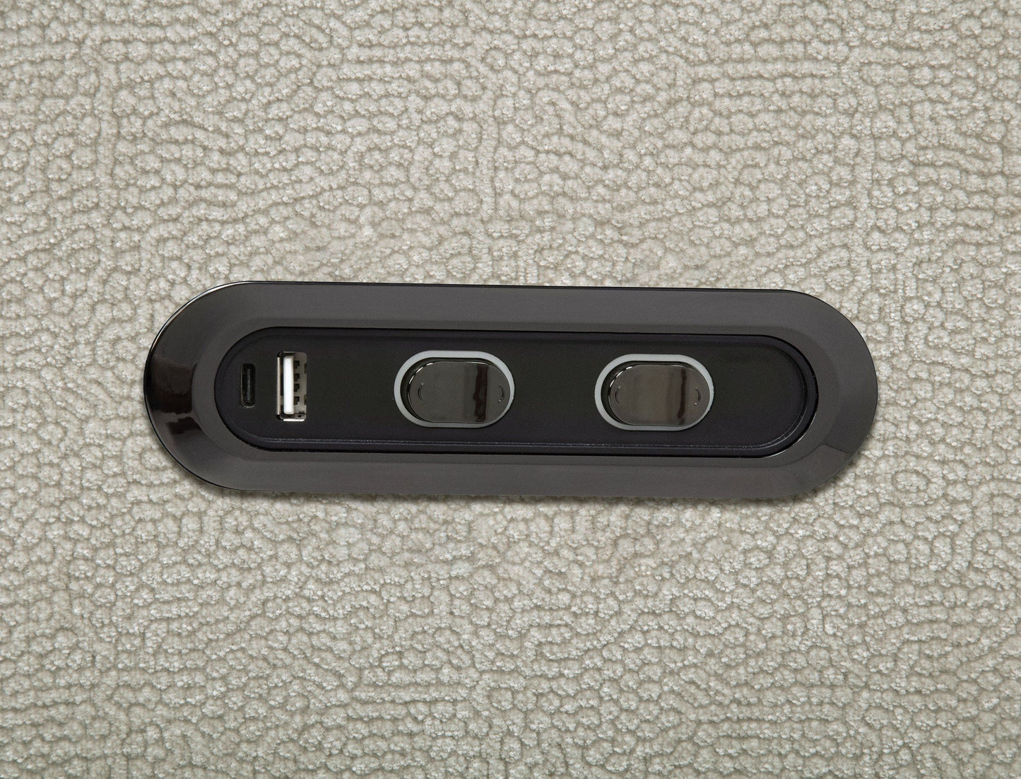 Kennett Chenille Upholstered Power Recliner Chair Ivory