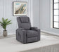 Louie Chenille Upholstered Power Lift Massage Chair Grey