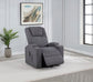 Louie Chenille Upholstered Power Lift Massage Chair Grey