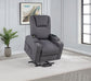 Louie Chenille Upholstered Power Lift Massage Chair Grey