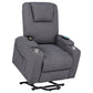 Louie Chenille Upholstered Power Lift Massage Chair Grey
