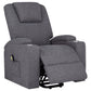 Louie Chenille Upholstered Power Lift Massage Chair Grey