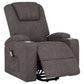 Louie Chenille Upholstered Power Lift Massage Chair Brown