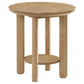 Ottowa 3-piece Round Wood Coffee Table Set Washed Oak