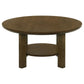 Ottowa 35-inch Round Wood Cocktail Coffee Table Brown