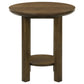 Ottowa 2-piece Round Wood Coffee Table Set Brown