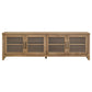 Brenham 79-inch 4-door TV Stand Media Console Washed Oak