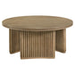 Adina 36-inch Round Wood Coffee Table Distressed Light Brown