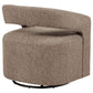 Westhill Boucle Upholstered Swivel Accent Chair Rocky Road