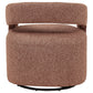 Westhill Boucle Upholstered Swivel Accent Chair Berry