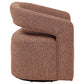 Westhill Boucle Upholstered Swivel Accent Chair Berry