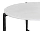 Loxie 3-Piece Round Solid White Marble Top Tables