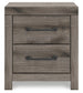 Graystorm Twin Panel Bed with Storage with Mirrored Dresser and Nightstand