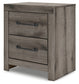 Graystorm Twin Panel Bed with Storage with Mirrored Dresser and Nightstand