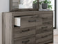Graystorm Twin Panel Bed with Storage with Mirrored Dresser and Nightstand