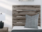 Graystorm Twin Panel Bed with Storage with Mirrored Dresser and Nightstand