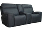 Hooker Furniture Living Room Riverton Power Gliding Console Loveseat with Power Headrest and Lumbar