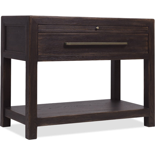 Hooker Furniture Bedroom Driftwood One-Drawer Nightstand with Stone