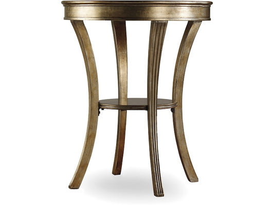 Hooker Furniture Living Room Sanctuary Round Mirrored Accent Table - Visage