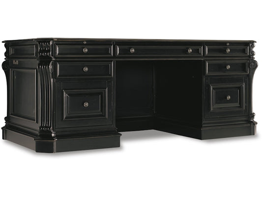 Hooker Furniture Home Office Telluride 76'' Executive Desk w/Leather Panels