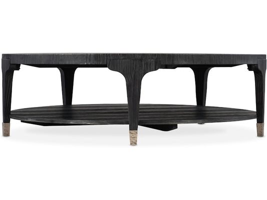 Hooker Furniture Living Room Chapman Shou Sugi Ban Round Cocktail Table