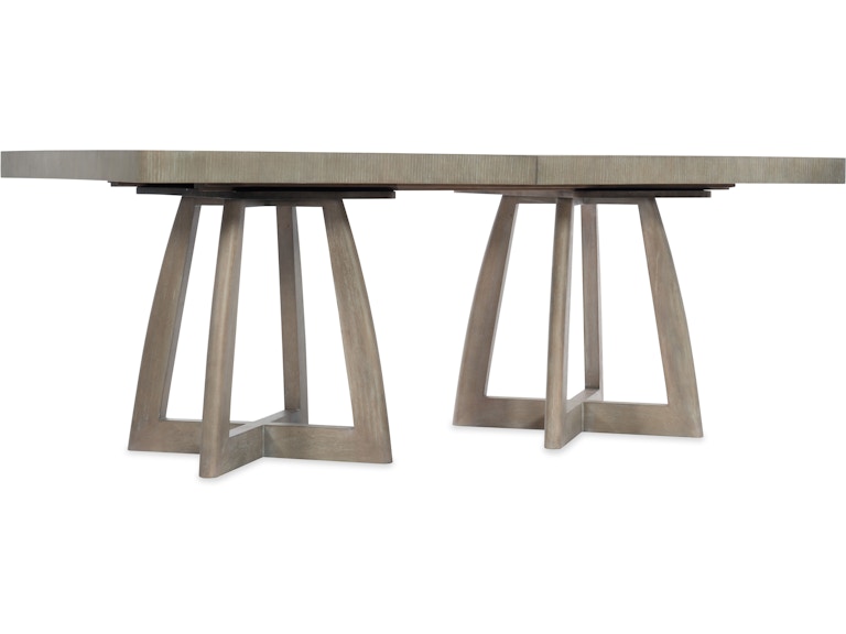 Hooker Furniture Casual Dining Affinity 78in Rectangle Pedestal Dining Table w/2-18in Leaves