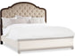 Hooker Furniture Bedroom Leesburg King Upholstered Bed with Wood Rails