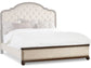 Hooker Furniture Bedroom Leesburg King Upholstered Bed with Wood Rails