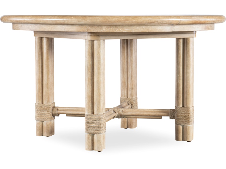 Hooker Furniture Casual Dining Retreat Pole Rattan Round Dining Table w/1-20in leaf