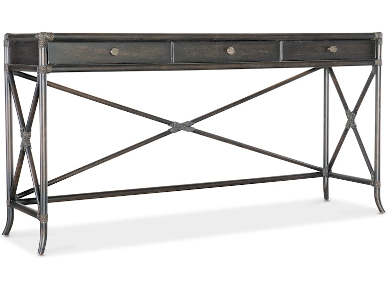 Hooker Furniture Living Room Retreat Pole Rattan Console