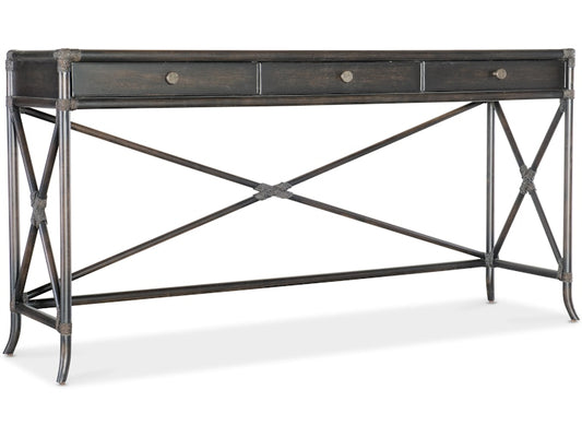 Hooker Furniture Living Room Retreat Pole Rattan Console