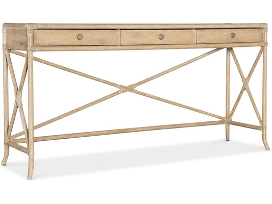 Hooker Furniture Living Room Retreat Pole Rattan Console