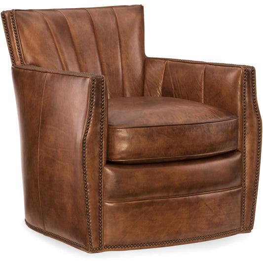 Hooker Furniture Living Room Carson Swivel Club Chair