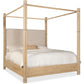 Hooker Furniture Bedroom Retreat Pole Rattan King Upholstered Poster Bed w/Canopy