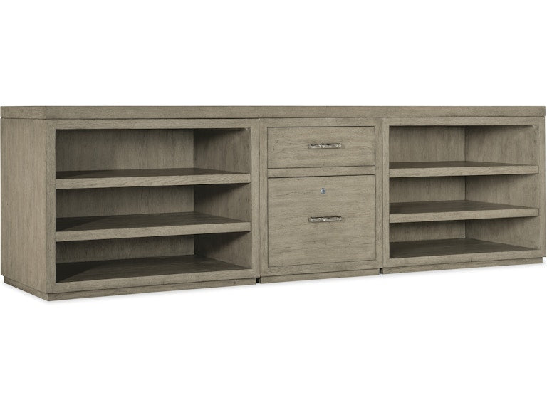 Hooker Furniture Home Office Linville Falls Credenza - 96in Top-Small File and 2 Opens