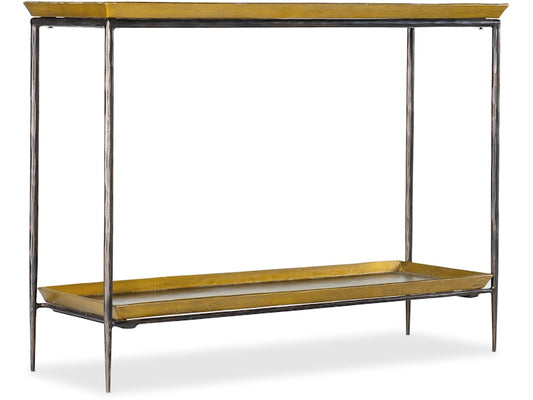 Hooker Furniture Living Room Commerce & Market Tray Top Metal Console