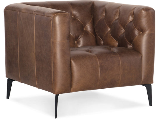 Hooker Furniture Living Room Nicolla Leather Stationary Chair