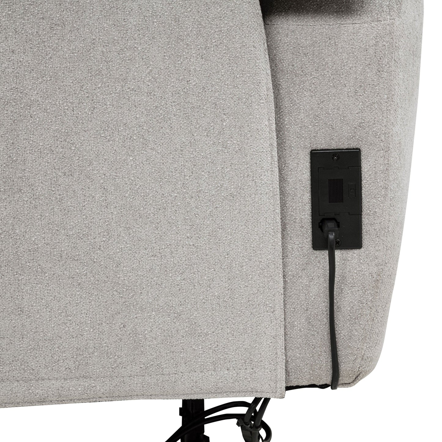 Sylmar Chenille Upholstered Power Reclining Sofa Dove Grey