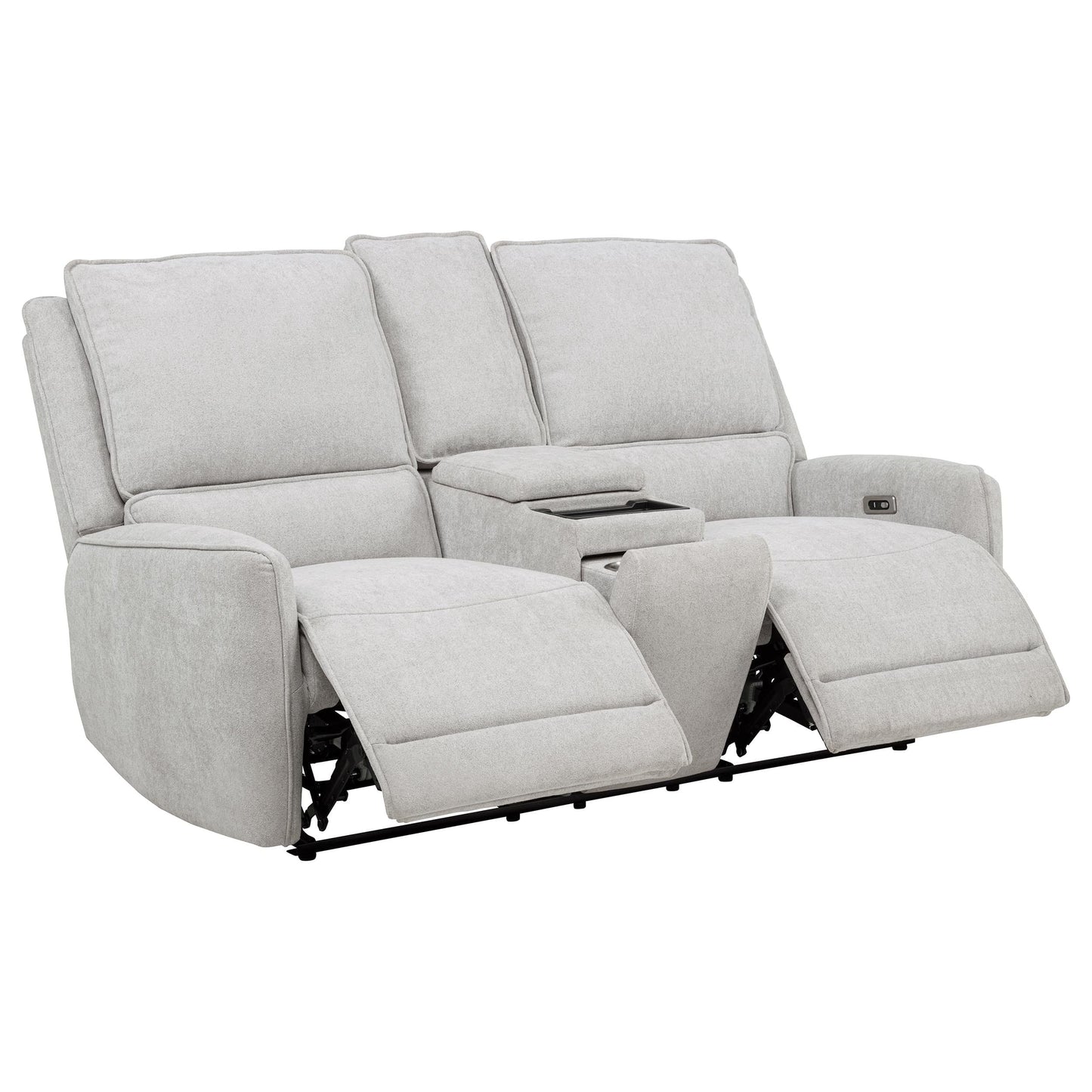 Sylmar 3-piece Chenille Power Reclining Sofa Set Dove Grey