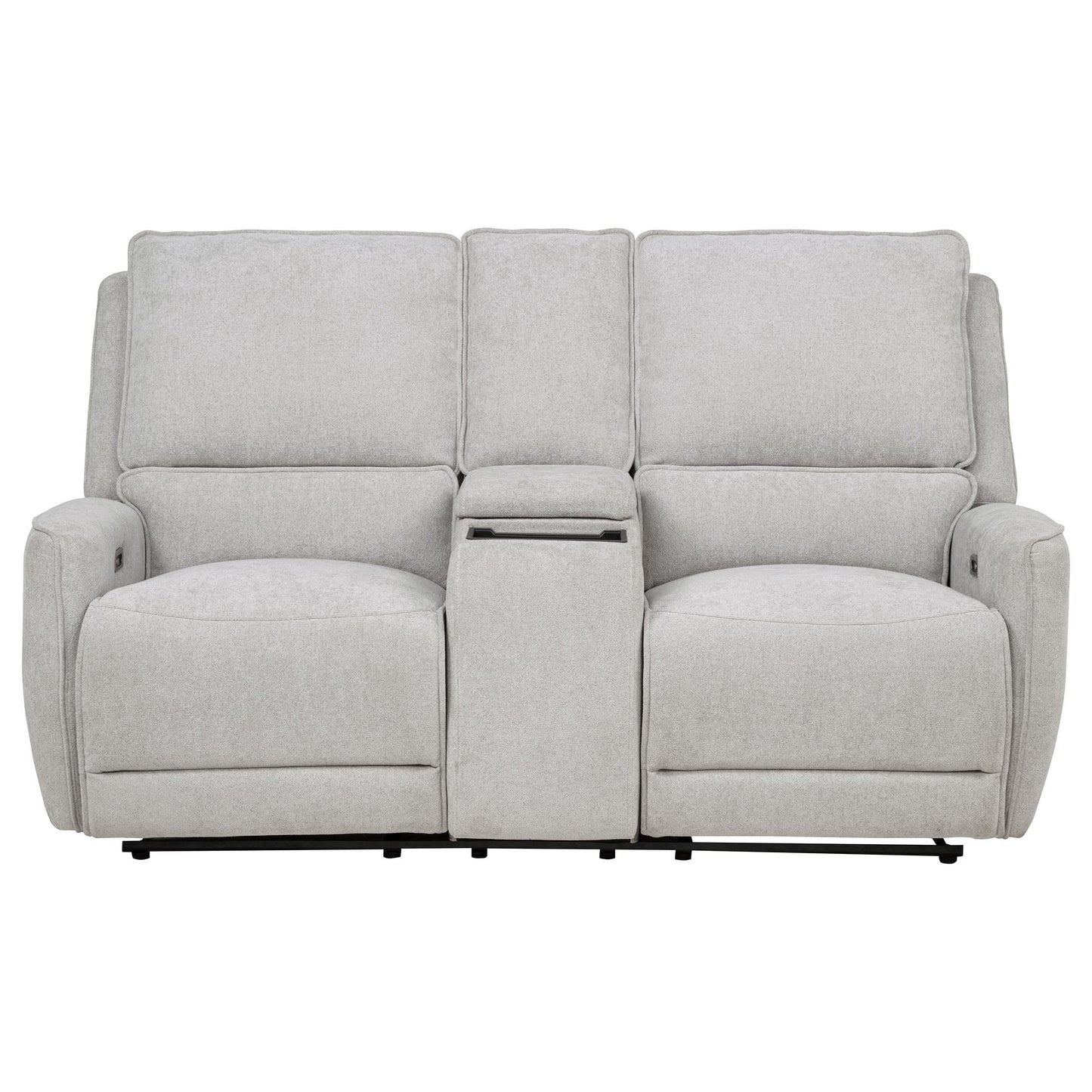 Sylmar Chenille Upholstered Power Reclining Loveseat Dove Grey