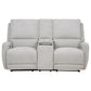 Sylmar Chenille Upholstered Power Reclining Loveseat Dove Grey