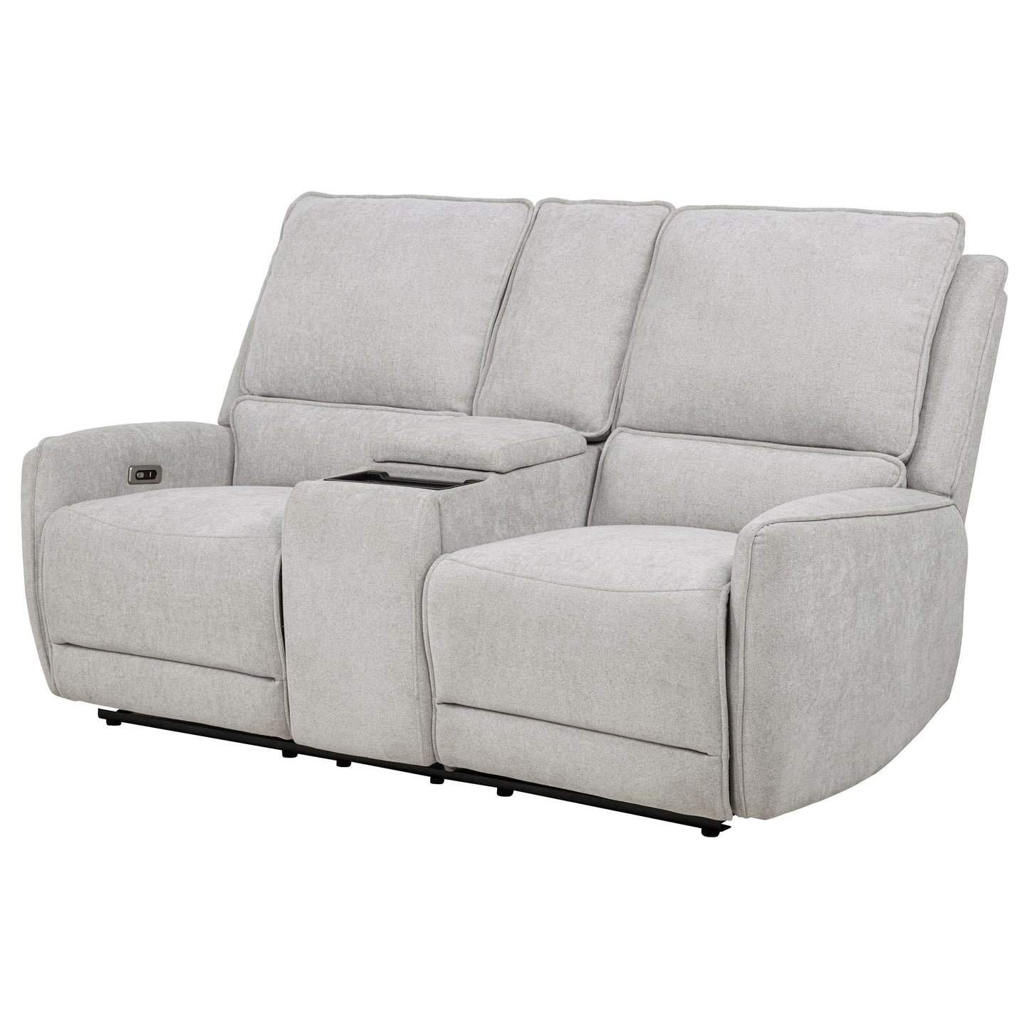 Sylmar Chenille Upholstered Power Reclining Loveseat Dove Grey