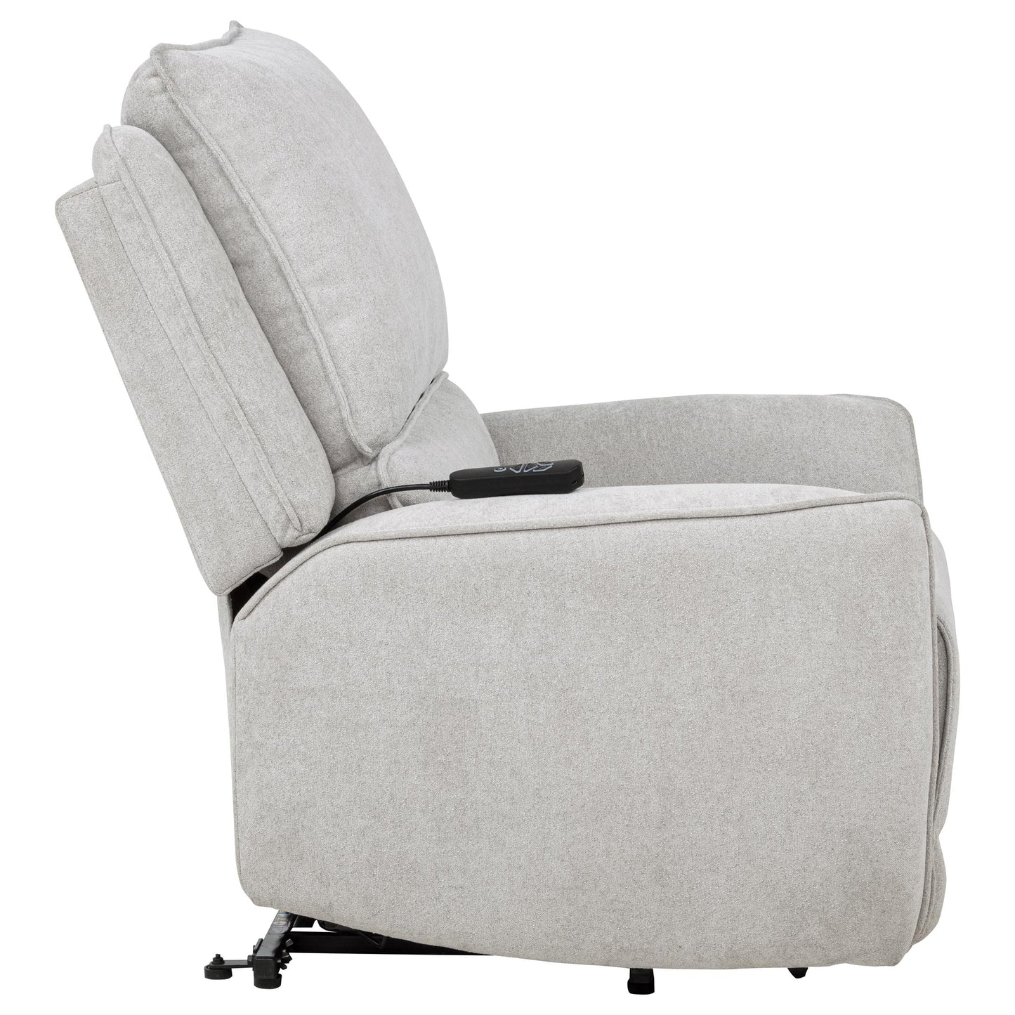 Sylmar Chenille Upholstered Dual Power Lift Recliner Dove Grey