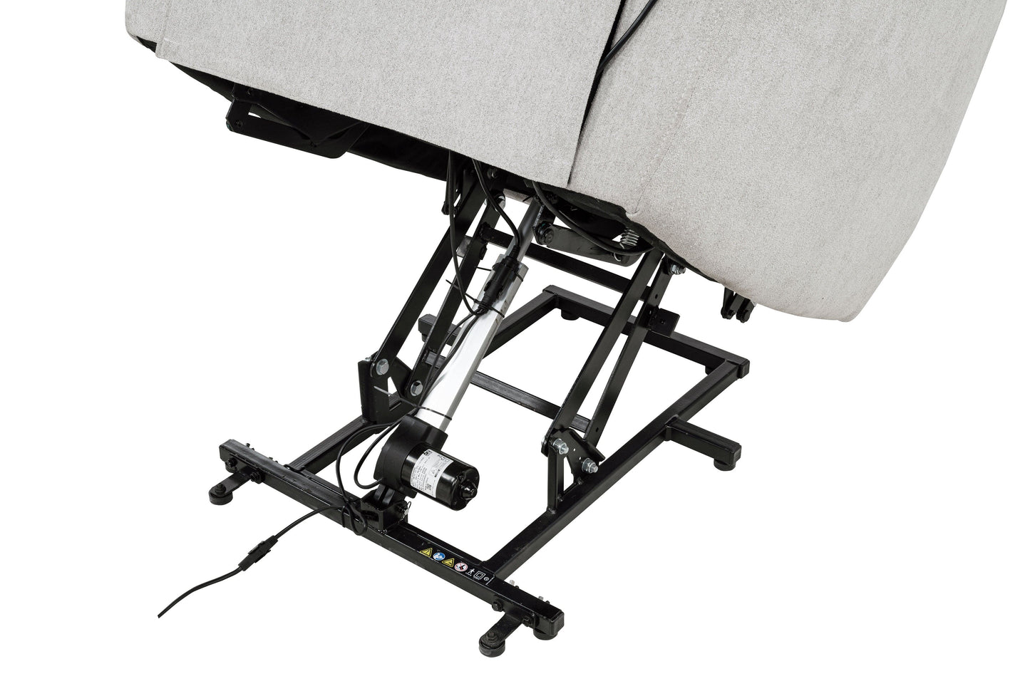 Sylmar Chenille Upholstered Dual Power Lift Recliner Dove Grey